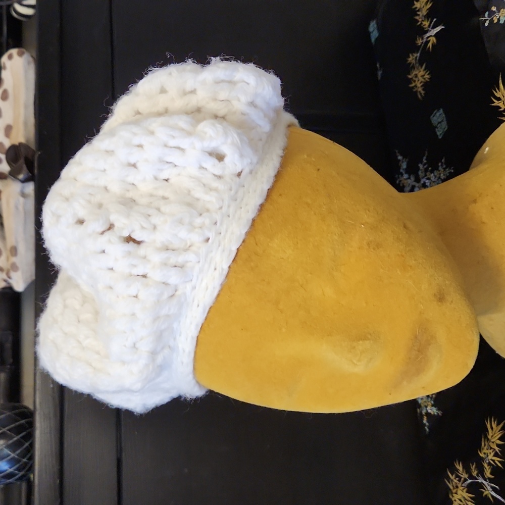 White Knitted Beanie